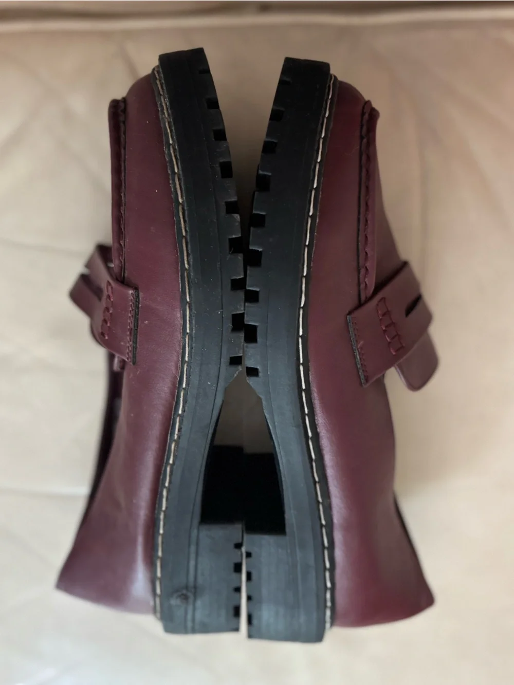 Torrid Burgundy Lug Sole Slip On Penny Loafers Extra Wide Width Size 10.5 WW